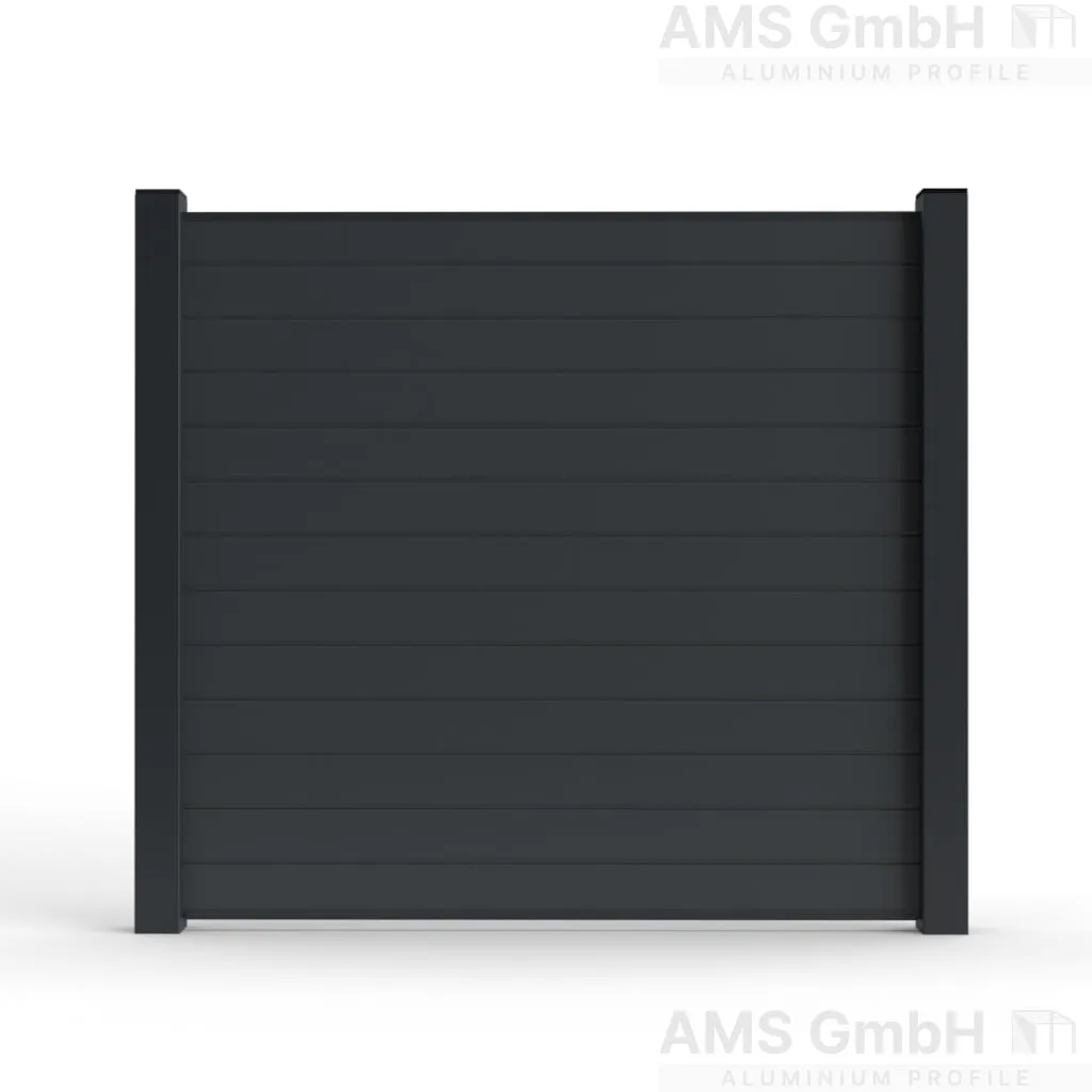 ALU ZAUN 190cm x 200 cm Anthrazit RAL 7016