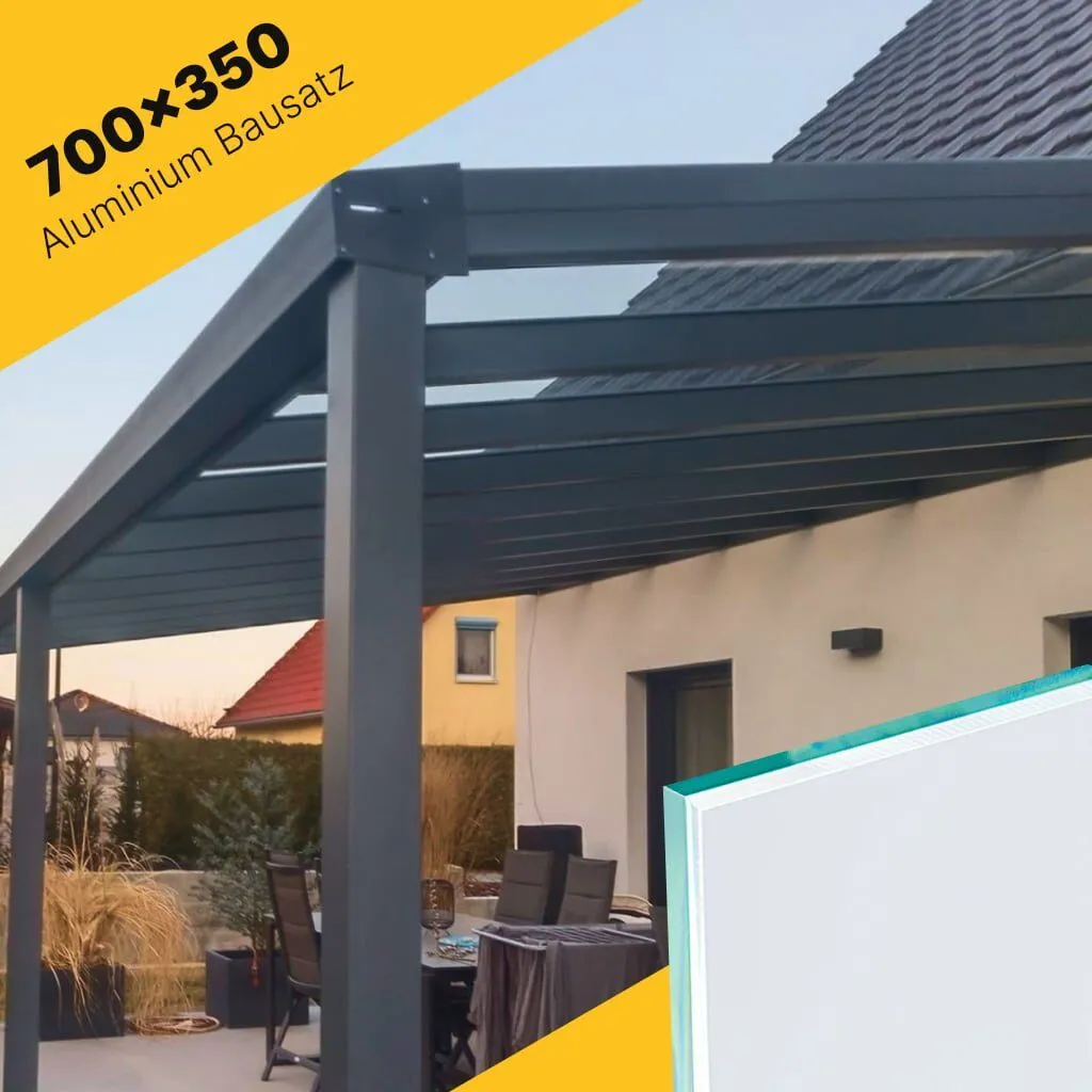 Terrasseüberdachung 700×350 für VSG