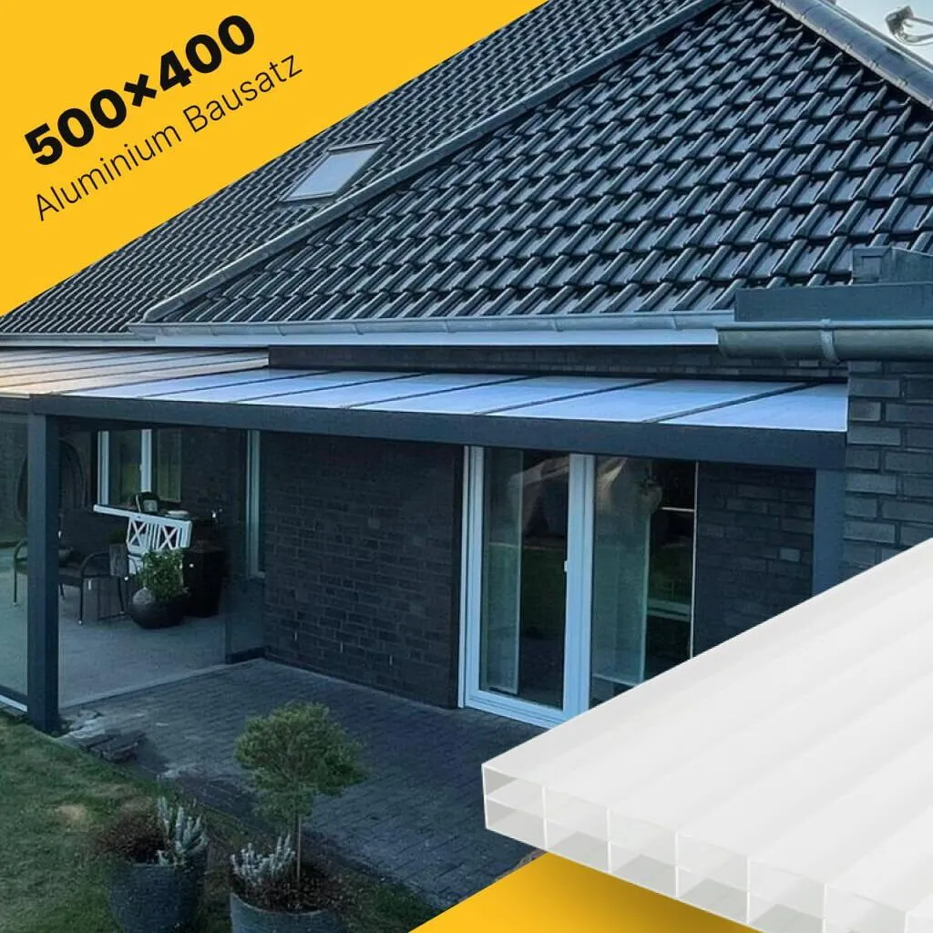 Terrasseüberdachung 500×400 für Polycarbonat