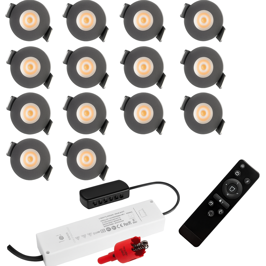 14er 3 Watt Led-Einbaustrahler Schwarz