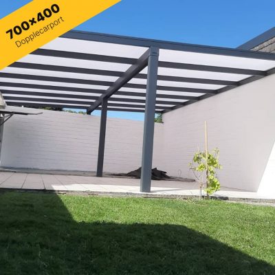 Doppelcarport Aluminium Alu Carport Anthrazit