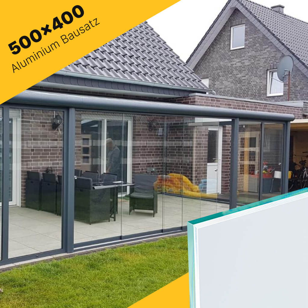 Terrasseüberdachung 500×400 für VSG
