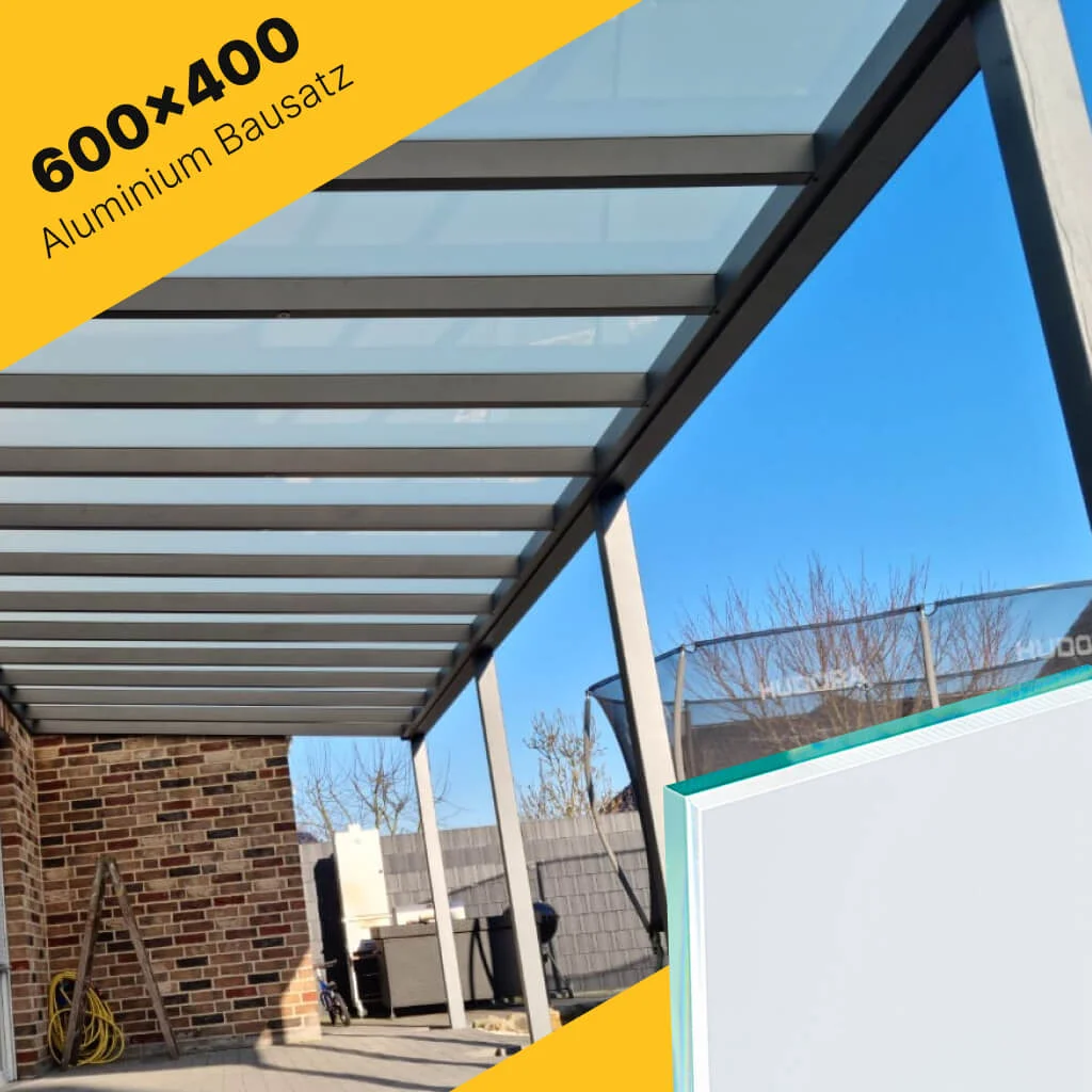 Terrasseüberdachung 600×400 für VSG