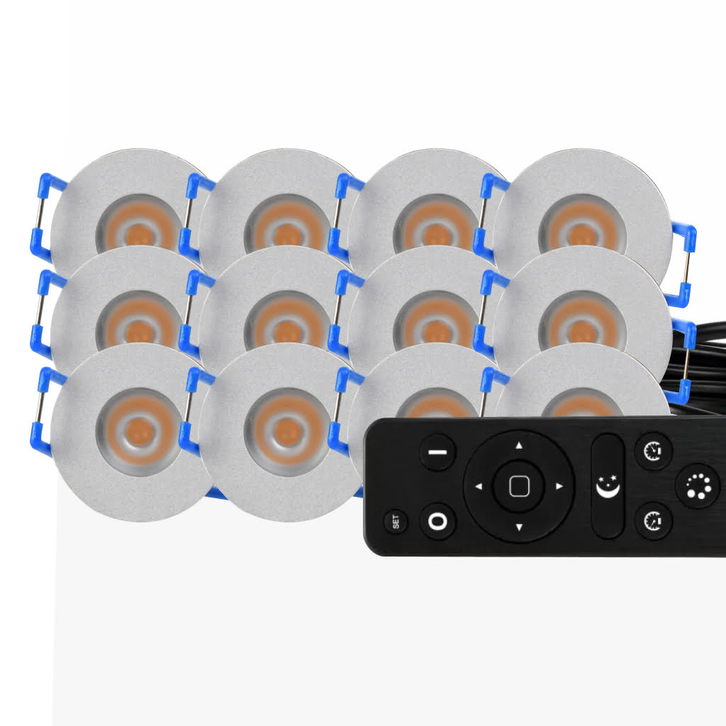 12er Set 3 Watt LED-Einbaustrahler