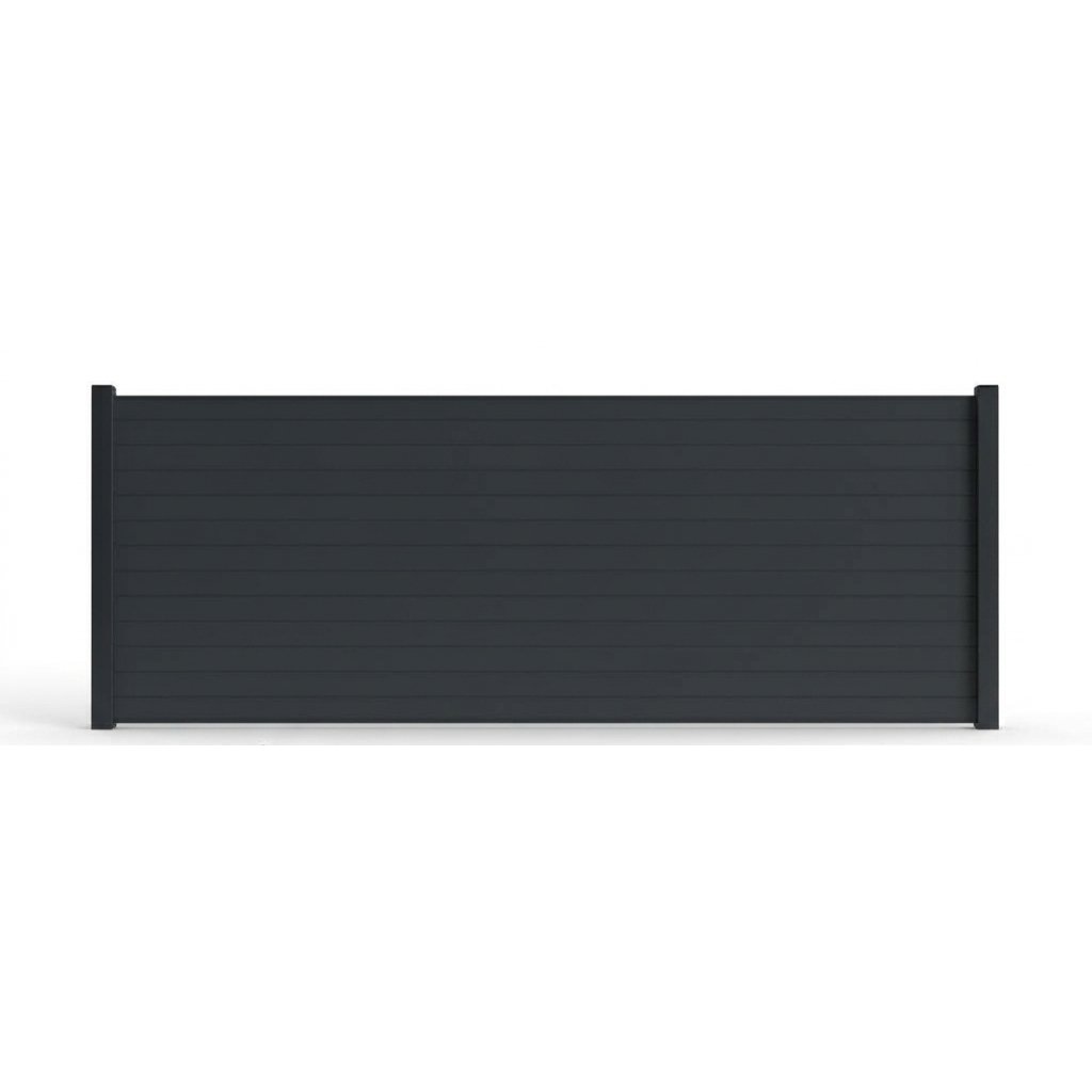 Alu Zaun 190cm x 300 cm Anthrazit RAL 7016
